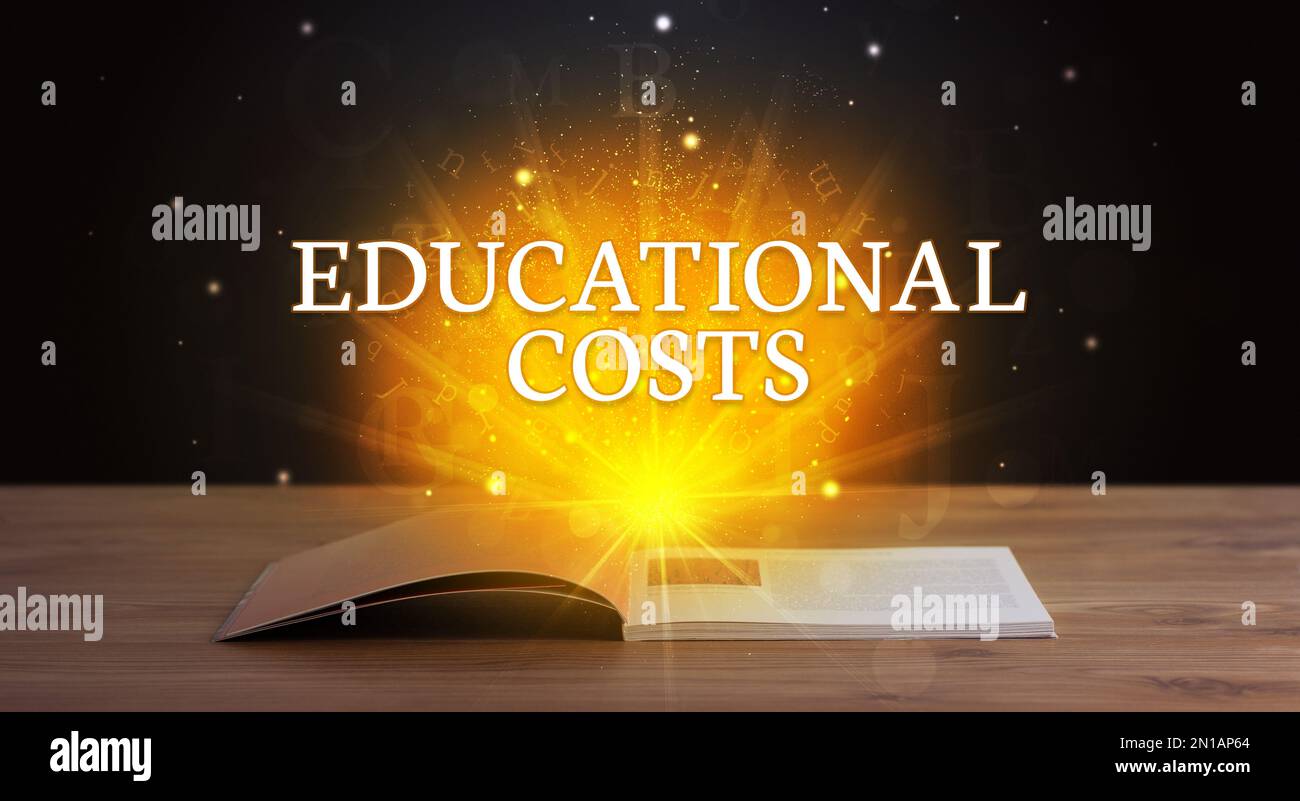 Teacher Book Inscription Educational inscription coming out from an open book Stock Photo - Alamy