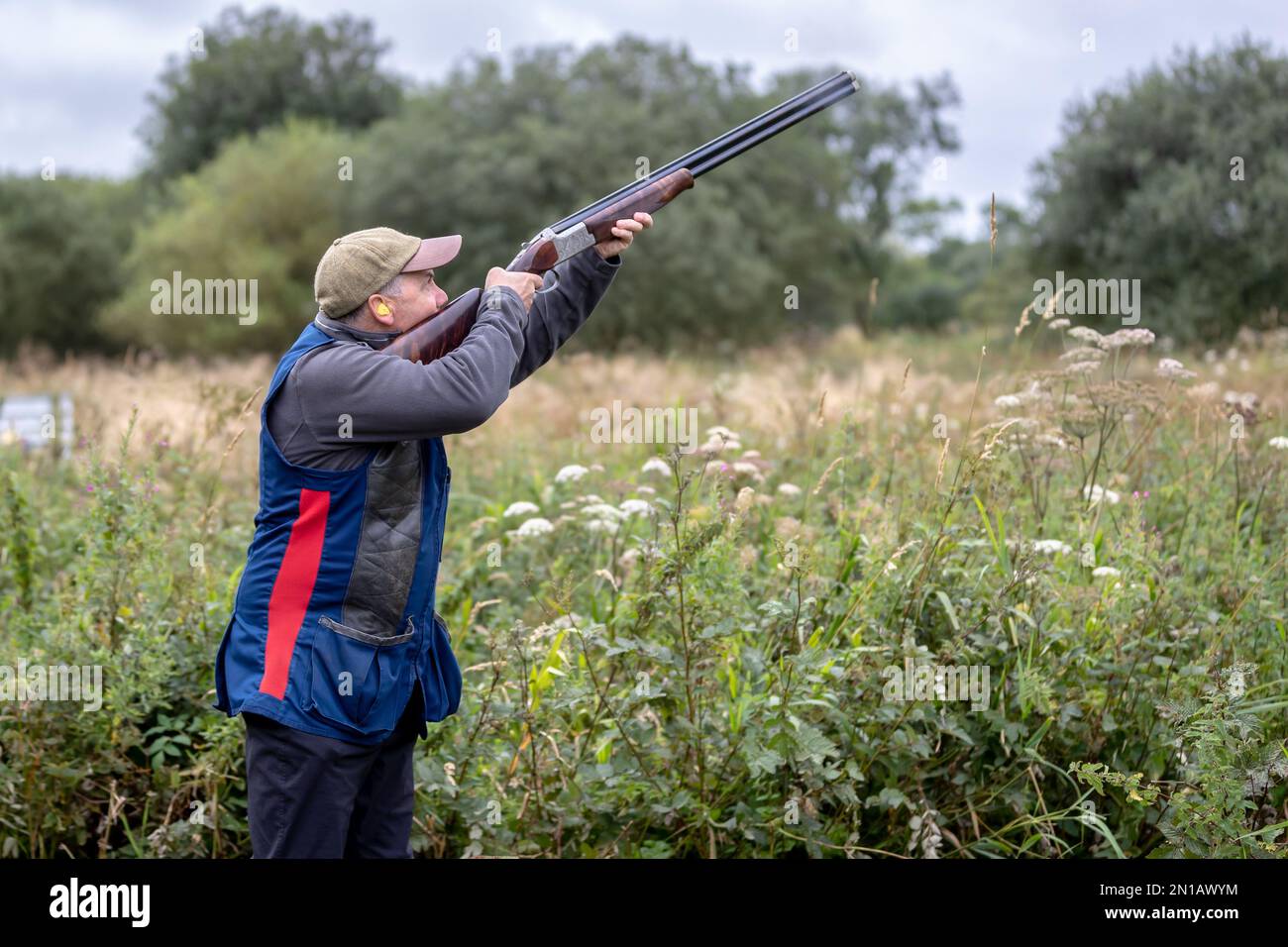 People shooting at Charity Clay Pigeon shoot Stock Photo Alamy