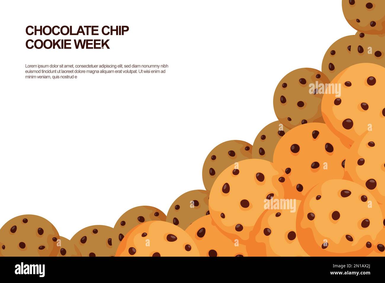 Chocolate Chip Cookie Week background. Vector illustration background