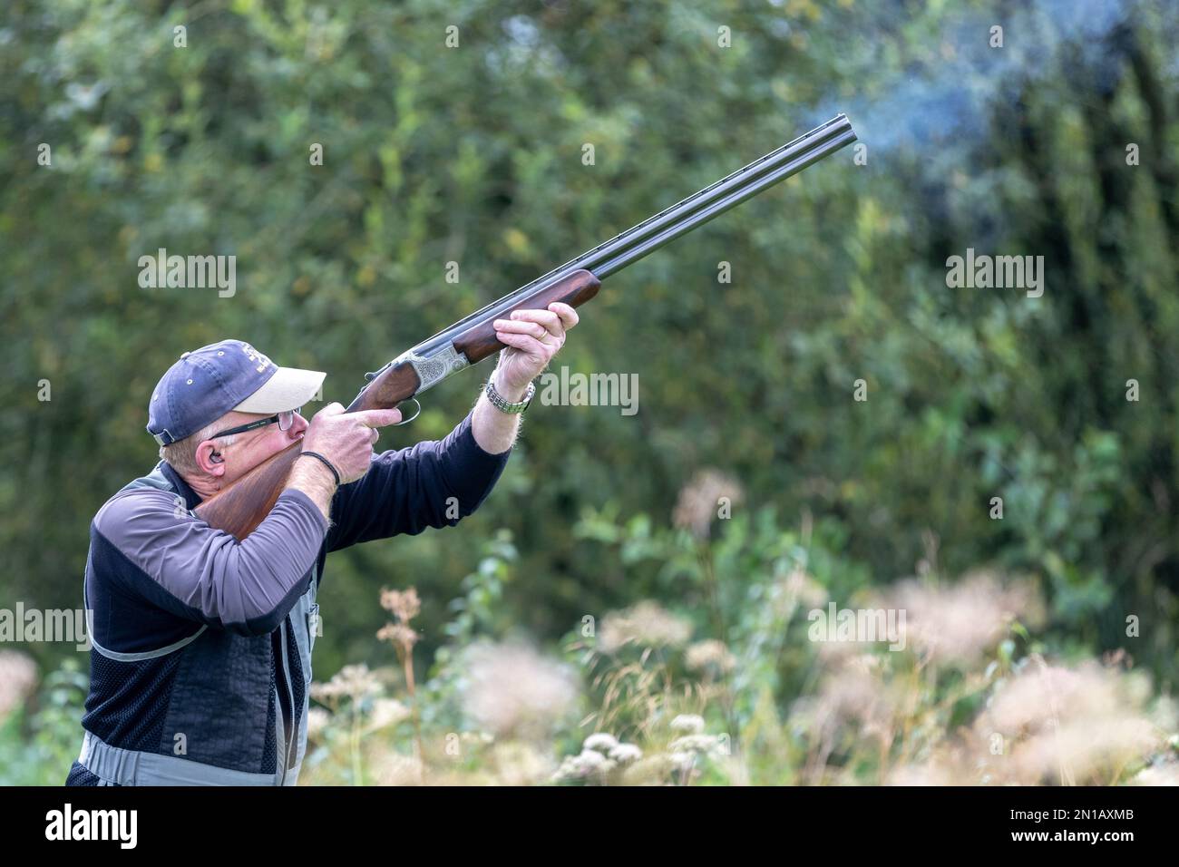 People shooting at Charity Clay Pigeon shoot Stock Photo Alamy