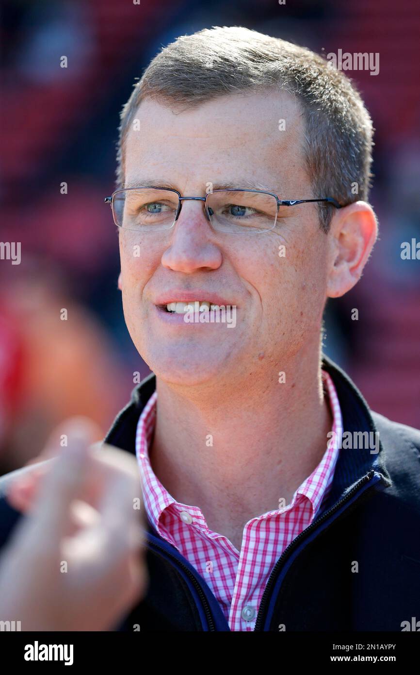 Sam Kennedy is seen at Fenway Park before a baseball game between the