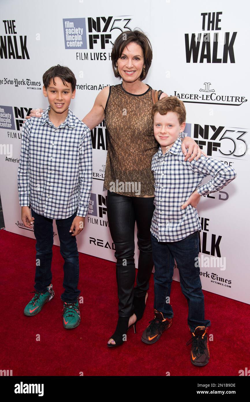 Elizabeth Vargas and her children attend the New York Film Festival opening night gala premiere