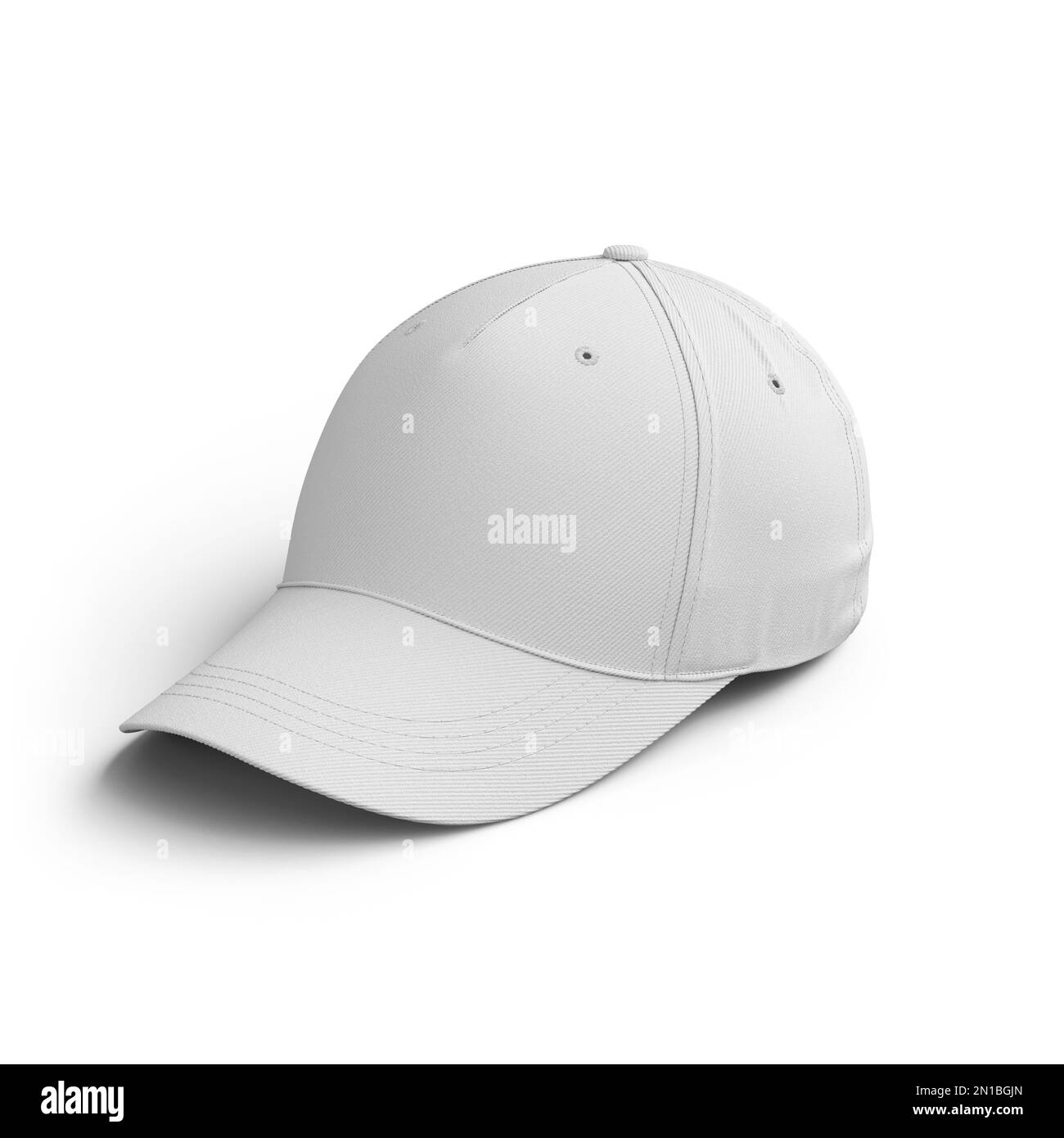 White Cap Mockup 3D Rendering Stock Photo - Alamy