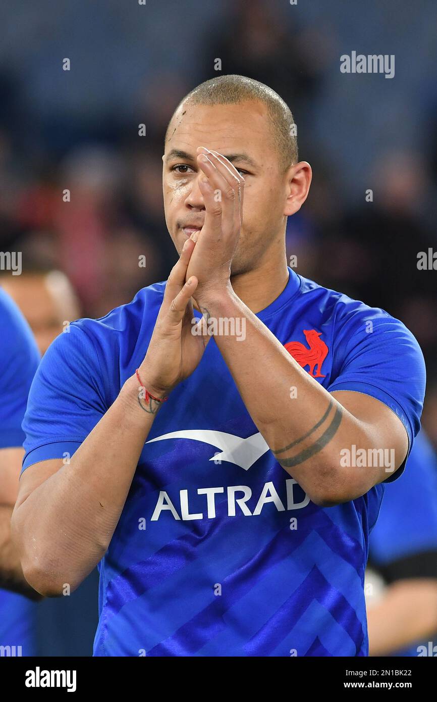 Gael Fickou of France during 6 Nations International rugby match Italy versus France;05th February 2023; Stadio Olimpico, Rome, Italy (Credit photo AllShotLive/Sipa Usa) Stock Photo