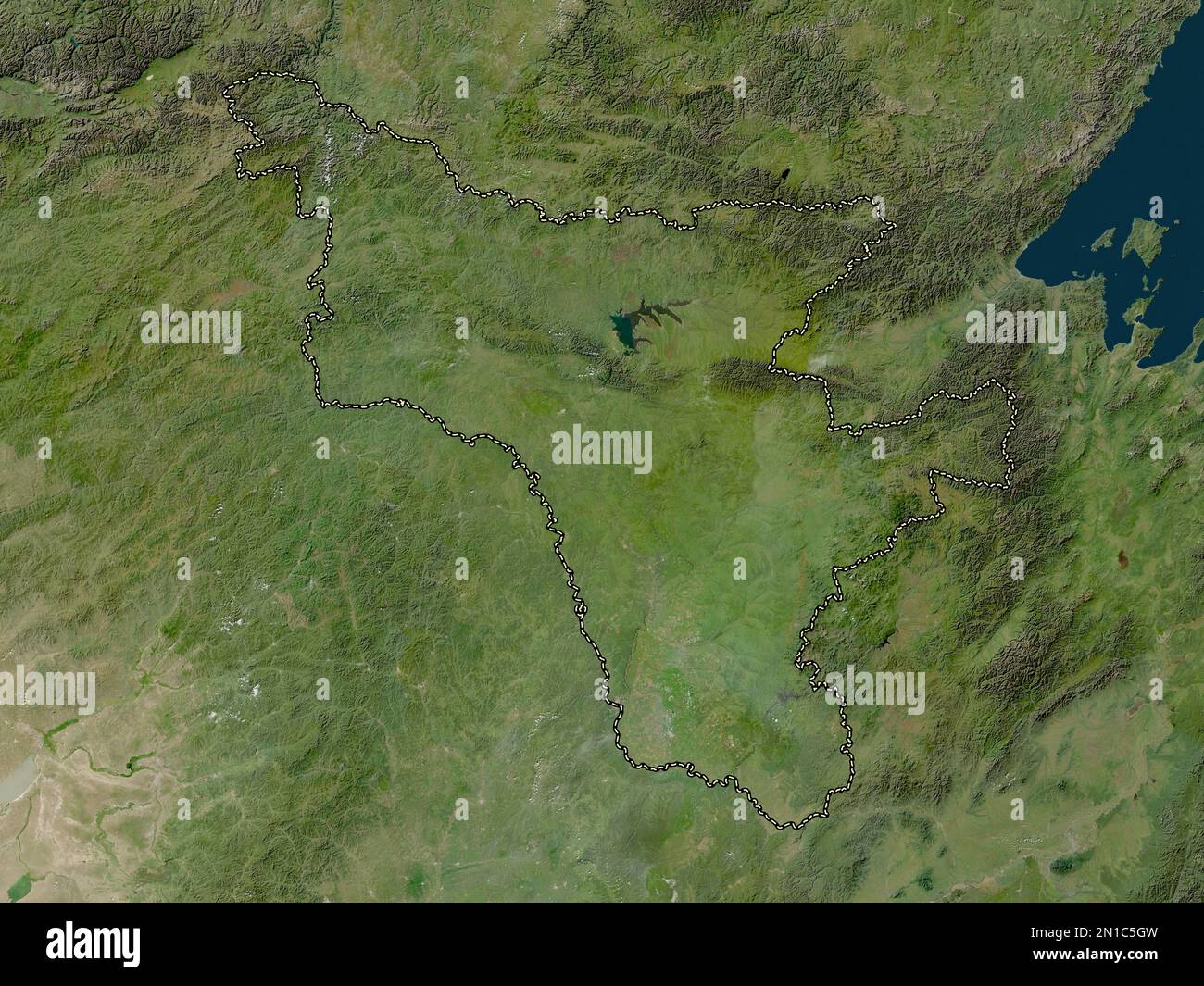 Amur, region of Russia. Low resolution satellite map Stock Photo Alamy