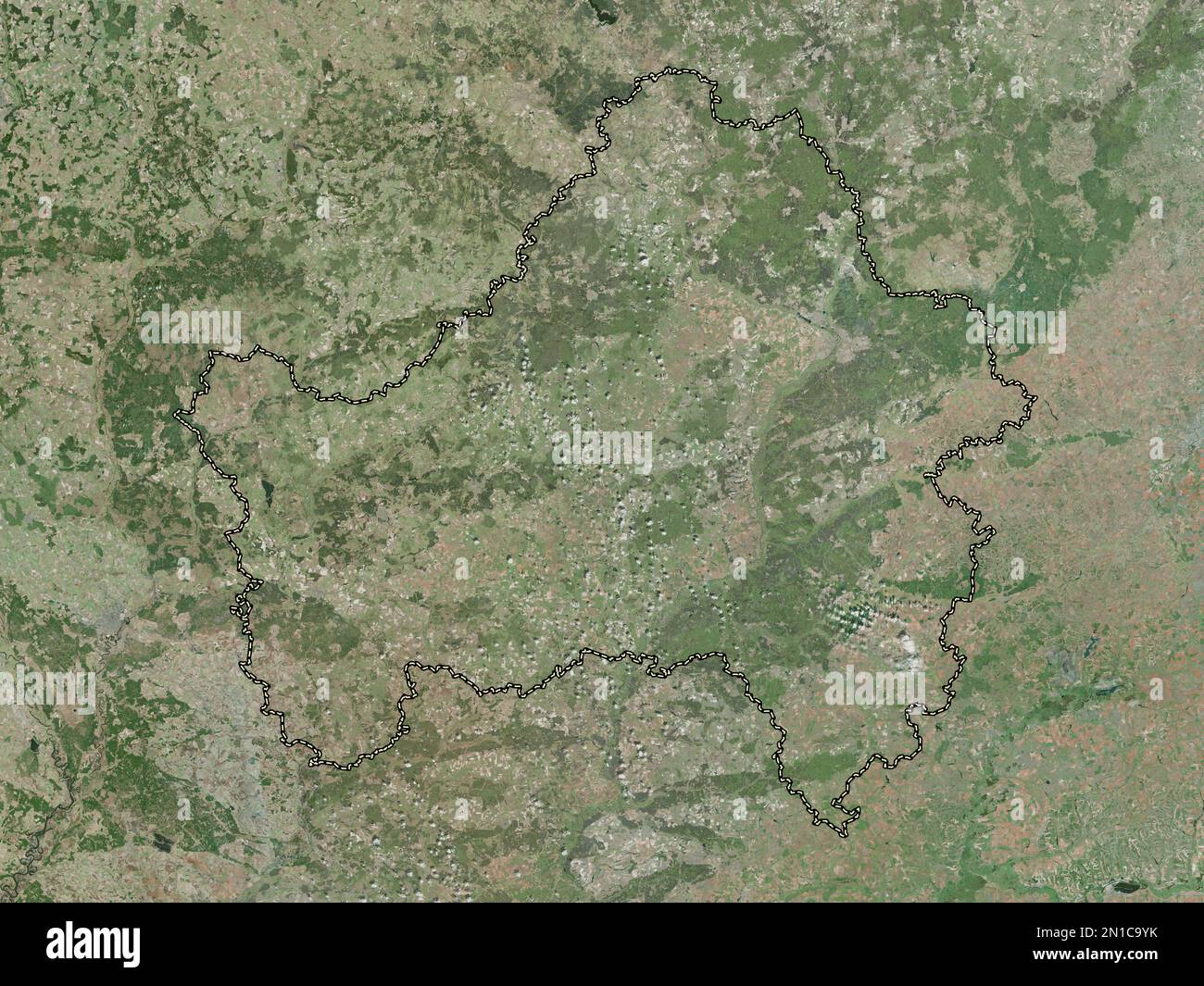 Bryansk, region of Russia. High resolution satellite map Stock Photo