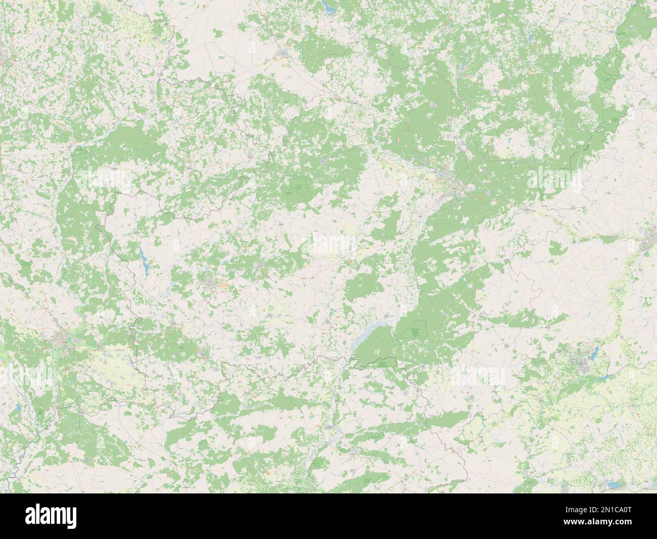 Bryansk, region of Russia. Open Street Map Stock Photo
