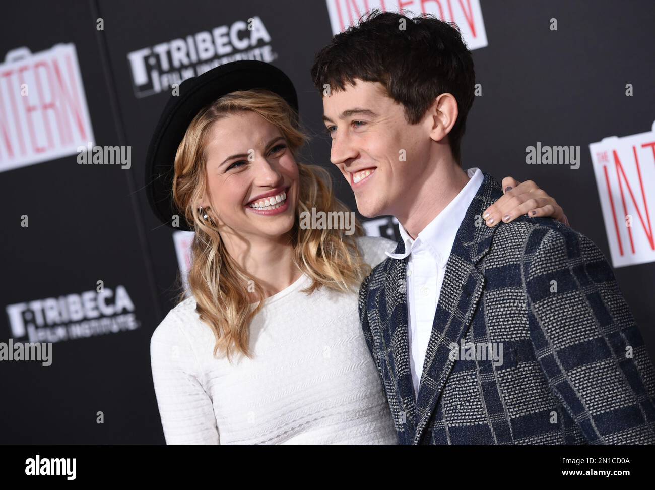 Actors Wallis Currie-Wood, left, and boyfriend Alex Sharp attend the ...