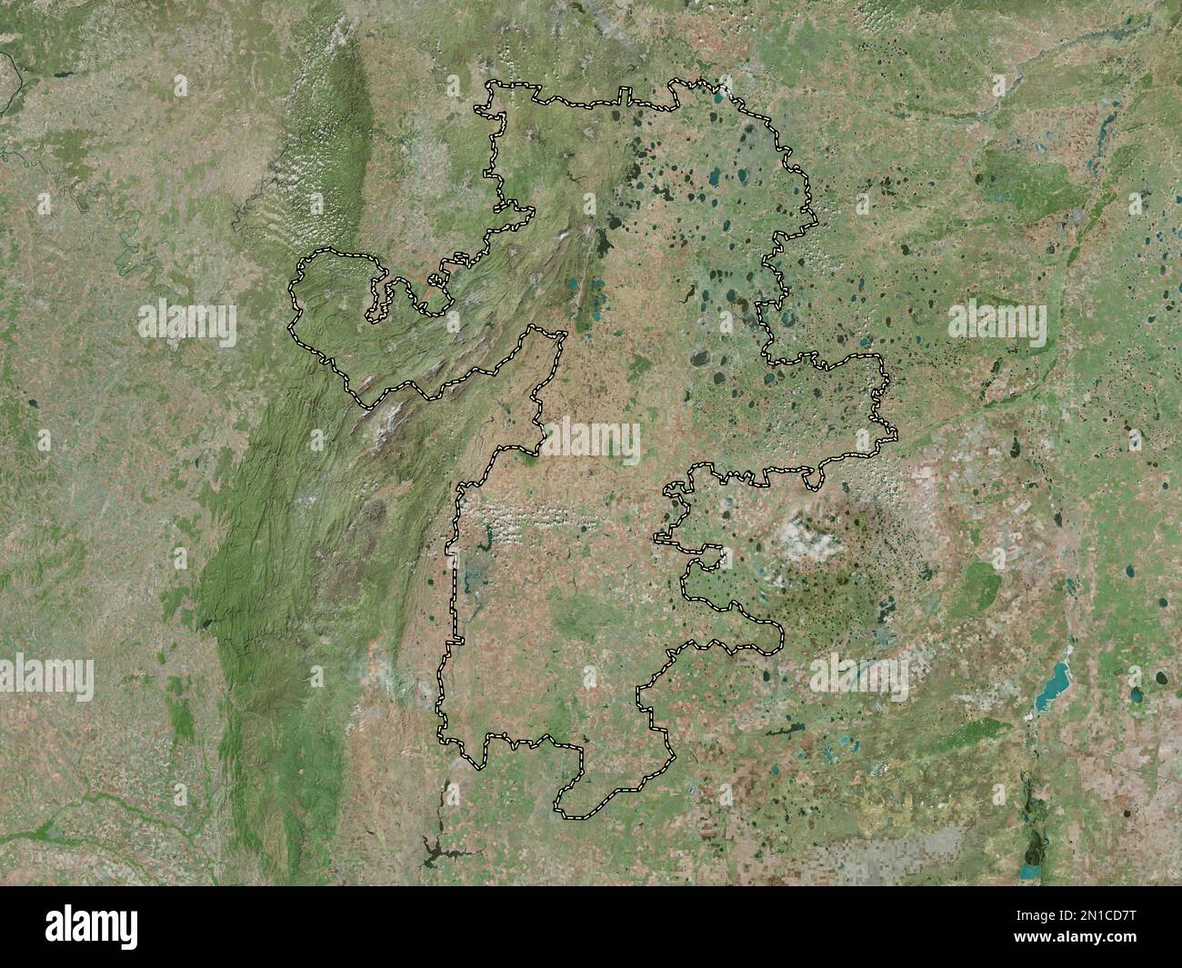 Chelyabinsk, region of Russia. High resolution satellite map Stock Photo