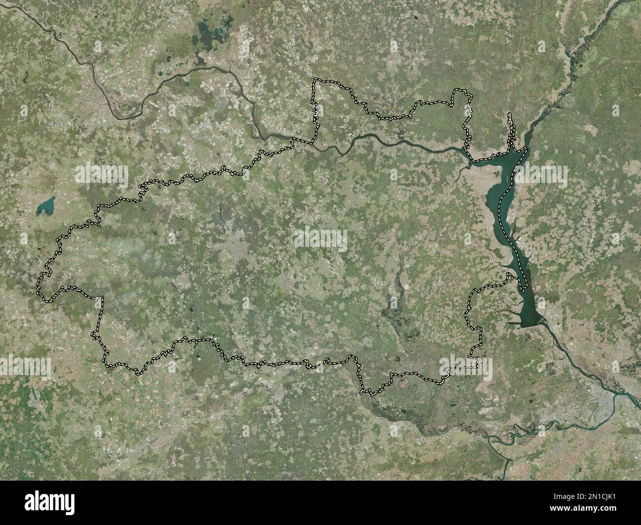 Ivanovo, region of Russia. High resolution satellite map Stock Photo ...