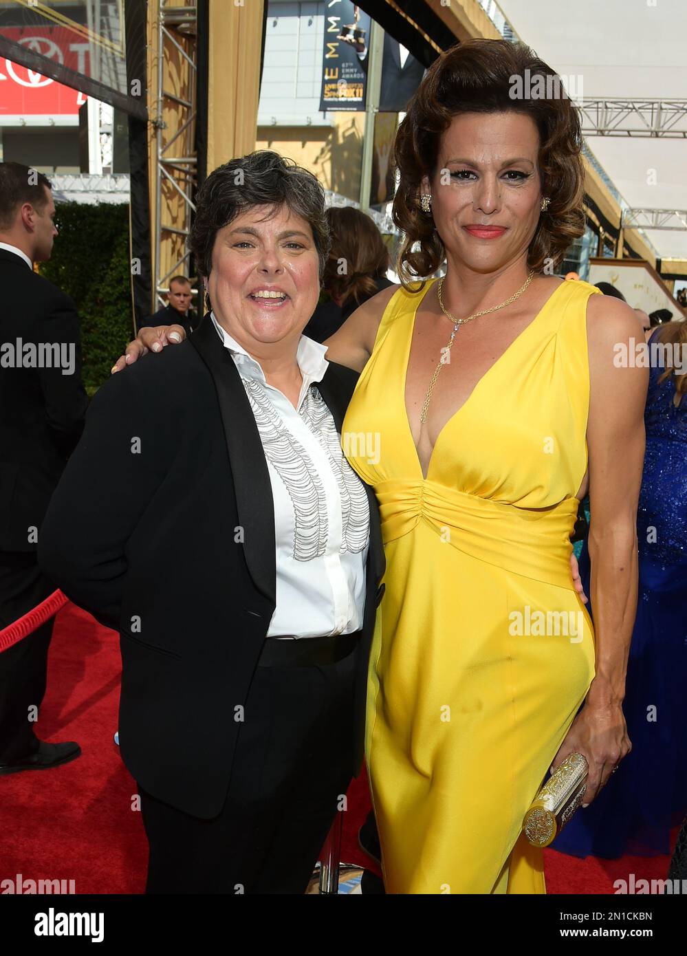 Chrisanne Blankenship, left, and Alexandra Billings arrive at the 67th
