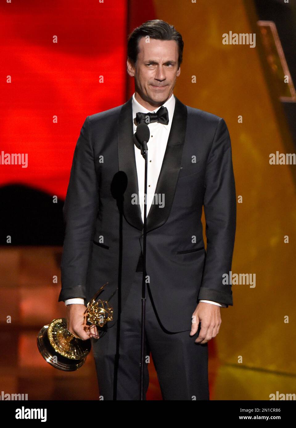 Jon Hamm accepts the award for outstanding lead actor in a drama series