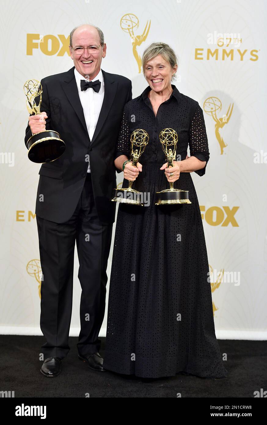 Richard Jenkins, left, and Francis McDormand, winners of the awards for