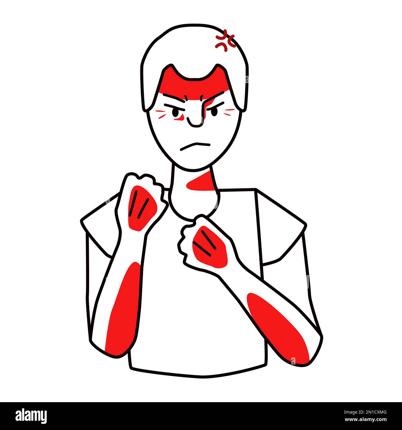 Annoyed teenager boy Stock Vector Images Alamy