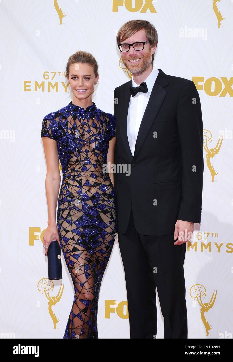 Christine Marzano, left, and Stephen Merchant arrives at the 67th ...