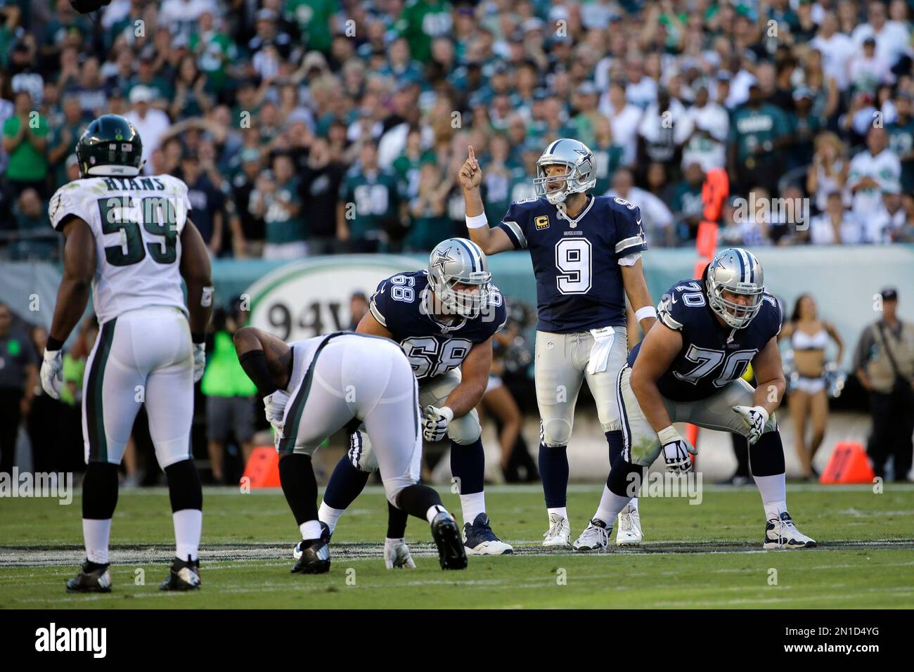 Tony Romo Playing Football Dallas Cowboys' Tony Romo calls a play during the first half of an NFL ...