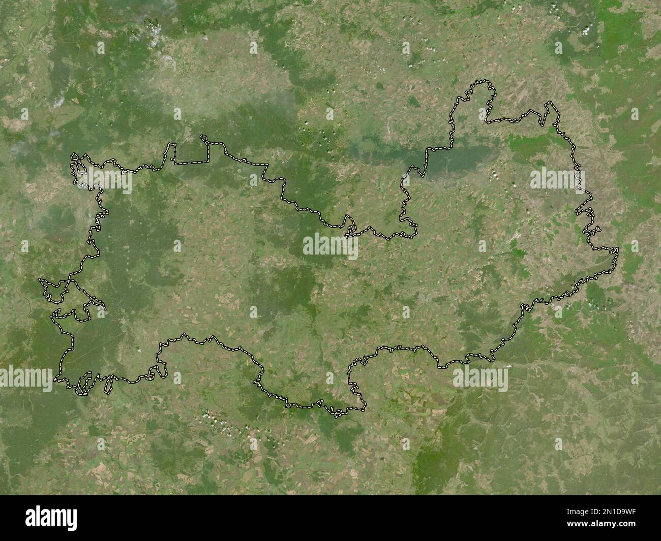Mordovia, republic of Russia. Low resolution satellite map Stock Photo