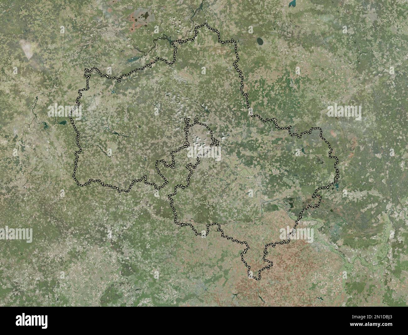Moskva, region of Russia. High resolution satellite map Stock Photo