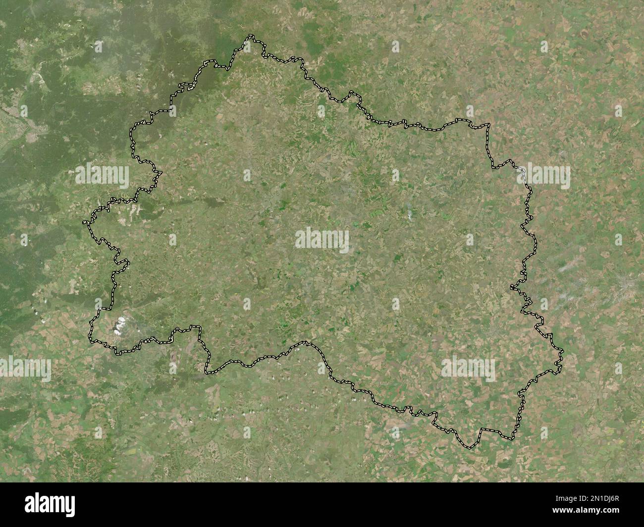 Orel, region of Russia. Low resolution satellite map Stock Photo