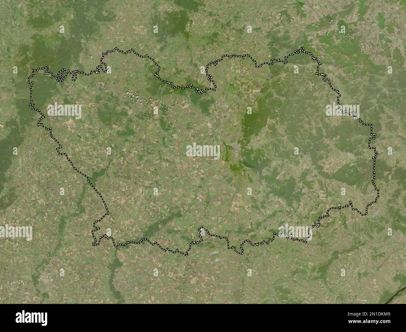 Penza, region of Russia. Low resolution satellite map Stock Photo