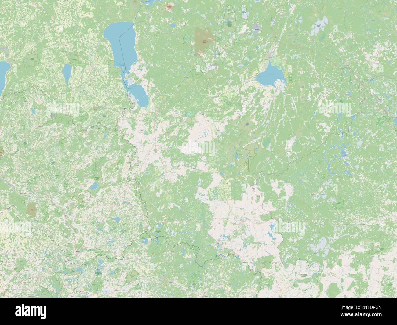 Pskov, region of Russia. Open Street Map Stock Photo
