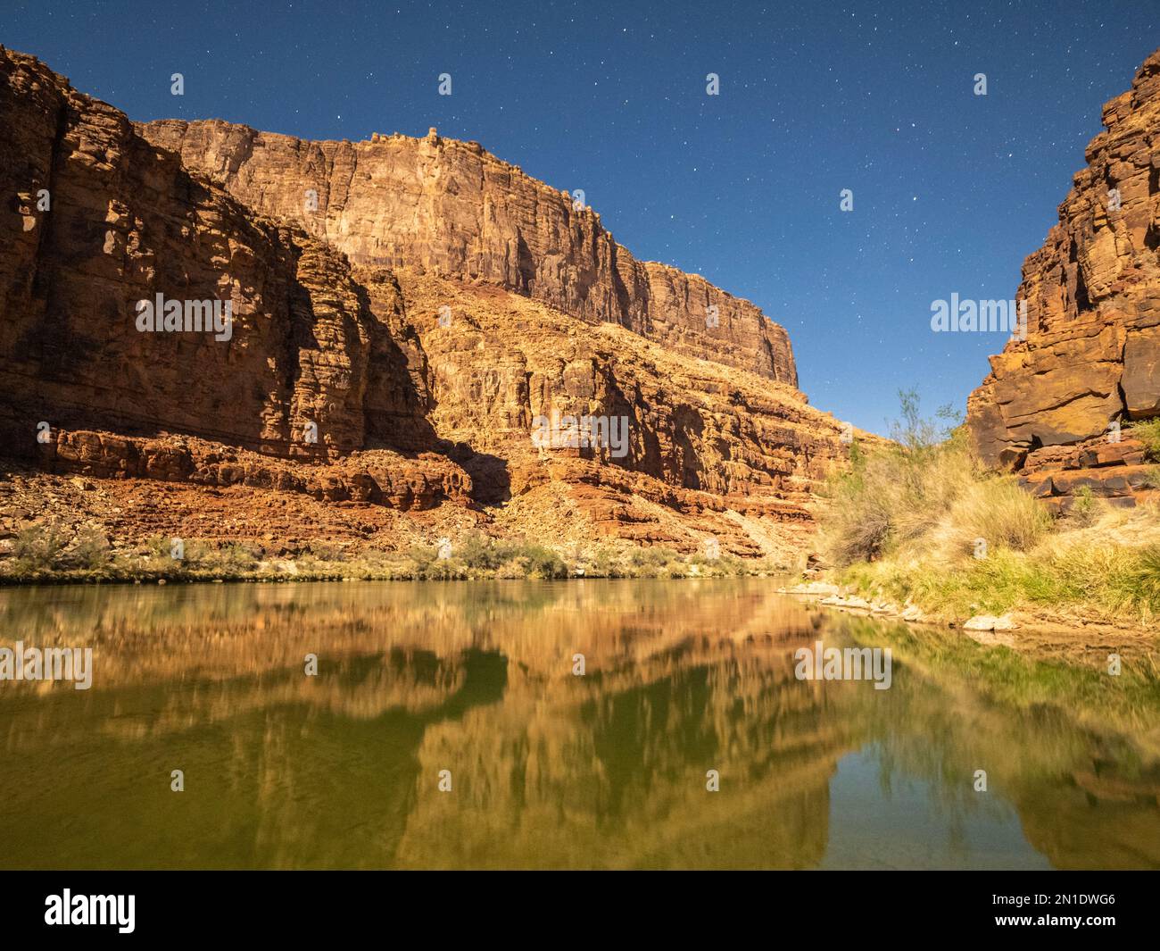 Night photography at South Canyon, just before river mile 32, Grand Canyon National Park, Arizona, United States of America, North America Stock Photo
