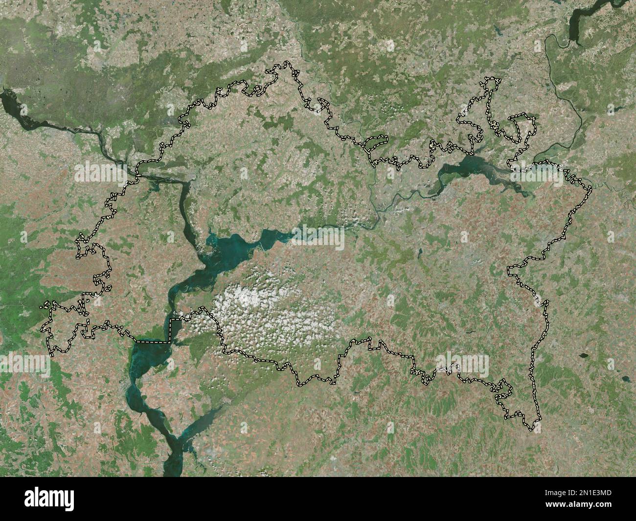 Tatarstan, republic of Russia. High resolution satellite map Stock Photo