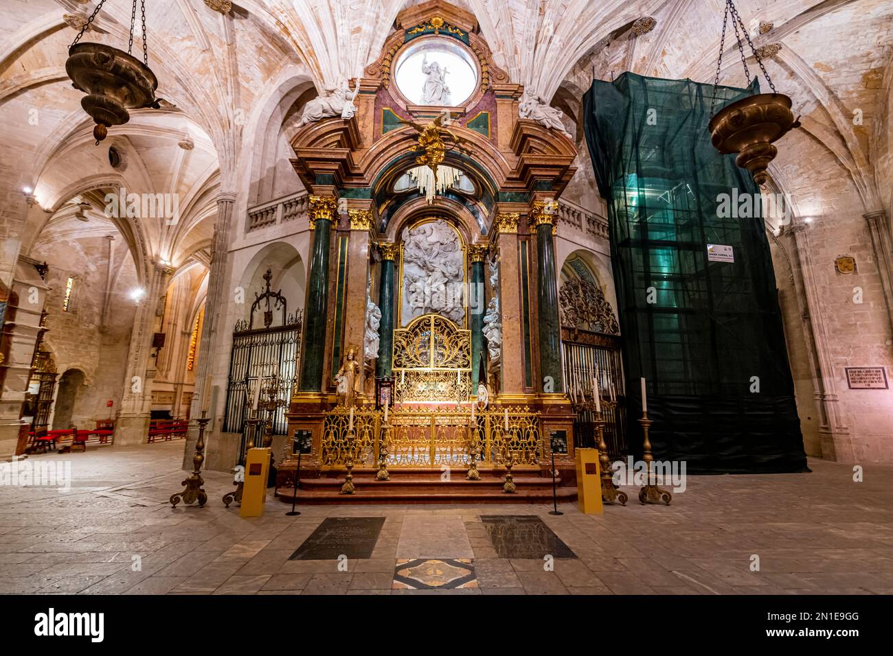 Interior of the Cathedral, Cuenca, UNESCO World Heritage Site, Castilla-La Mancha, Spain, Europe Stock Photo