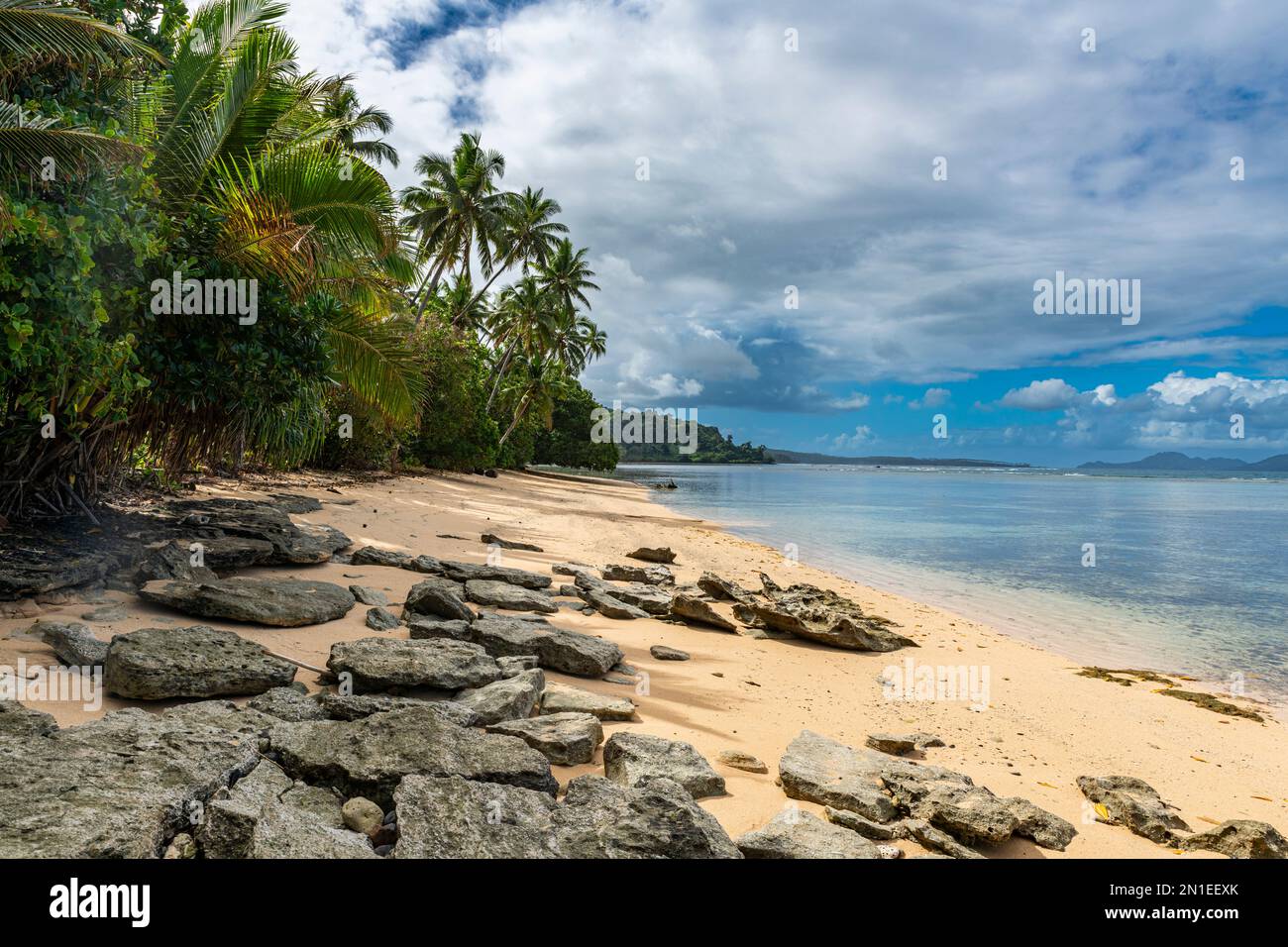 White sand beach, Bouma National Park, Taveuni, Fiji, South Pacific, Pacific Stock Photo