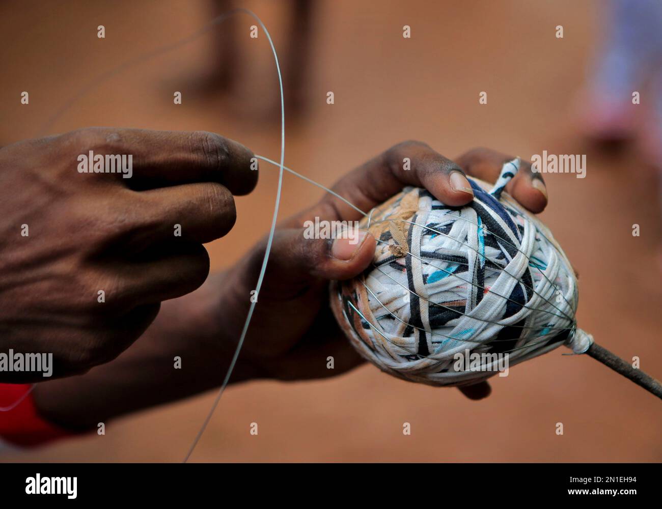 Fireball Rags In this June 1, 2015 photo, a Sri Lankan traditional fire dancer binds ...