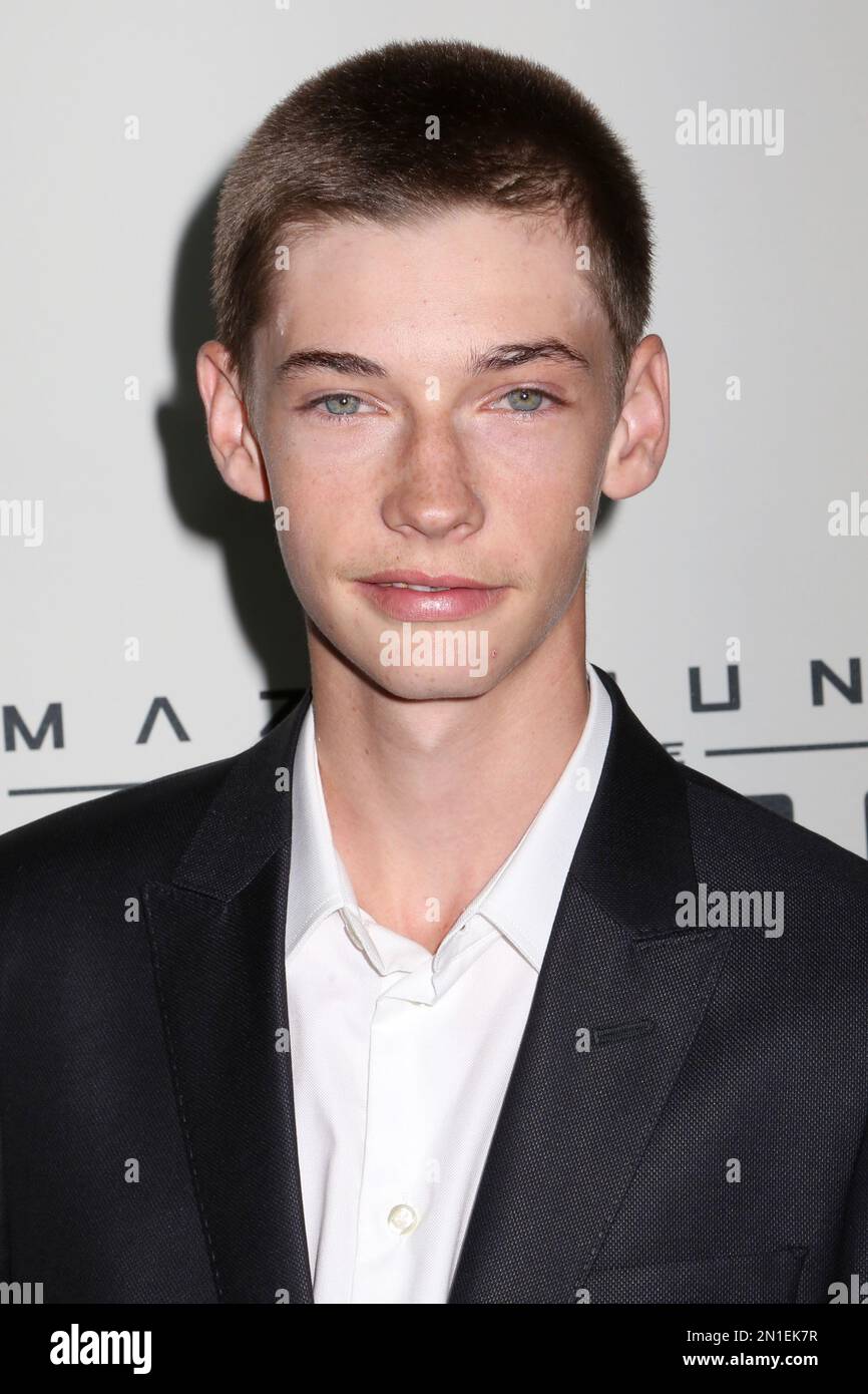 Jacob Lofland attends the premiere of "Maze Runner The Scorch Trials