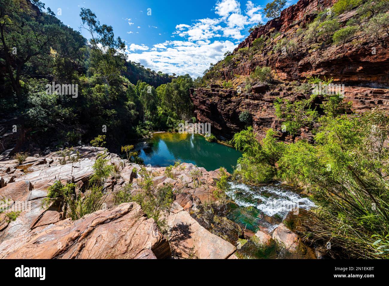 Fortescue Falls, Dale Gorge, Karijini National Park, Western Australia, Australia, Pacific Stock Photo