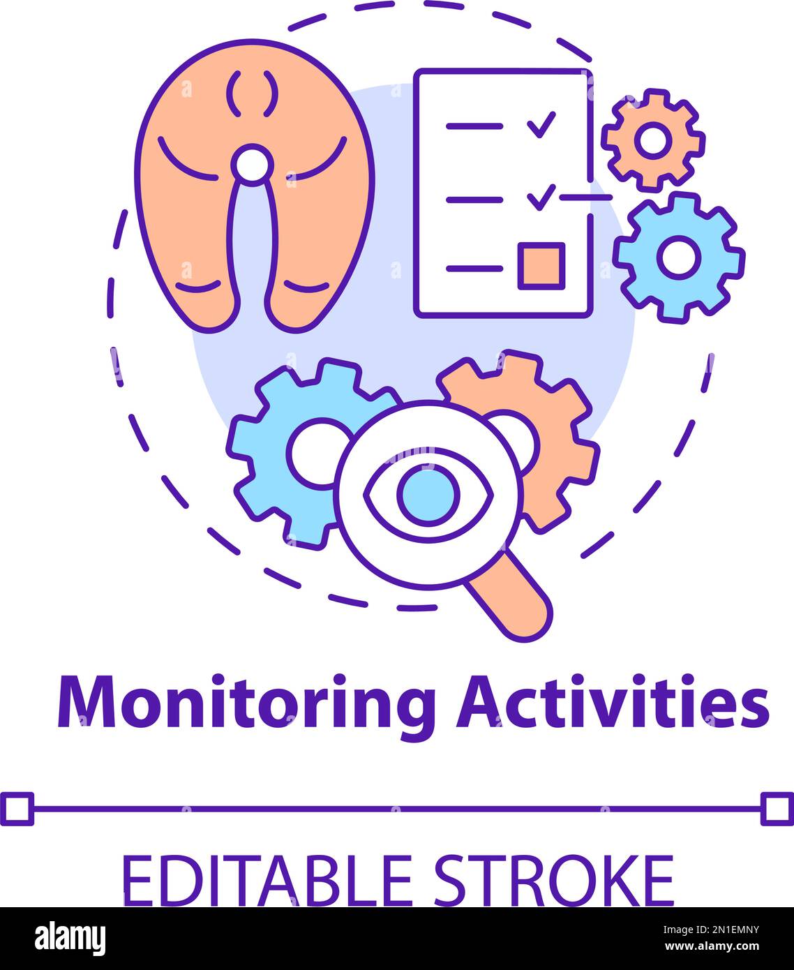 Monitoring activities concept icon Stock Vector Image & Art Alamy