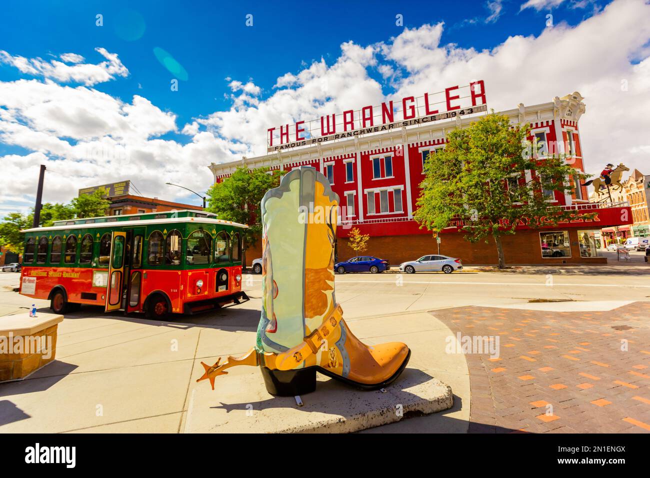 Cheyenne Big Boot by The Wrangler, Cheyenne, Wyoming, United States of  America, North America Stock Photo - Alamy