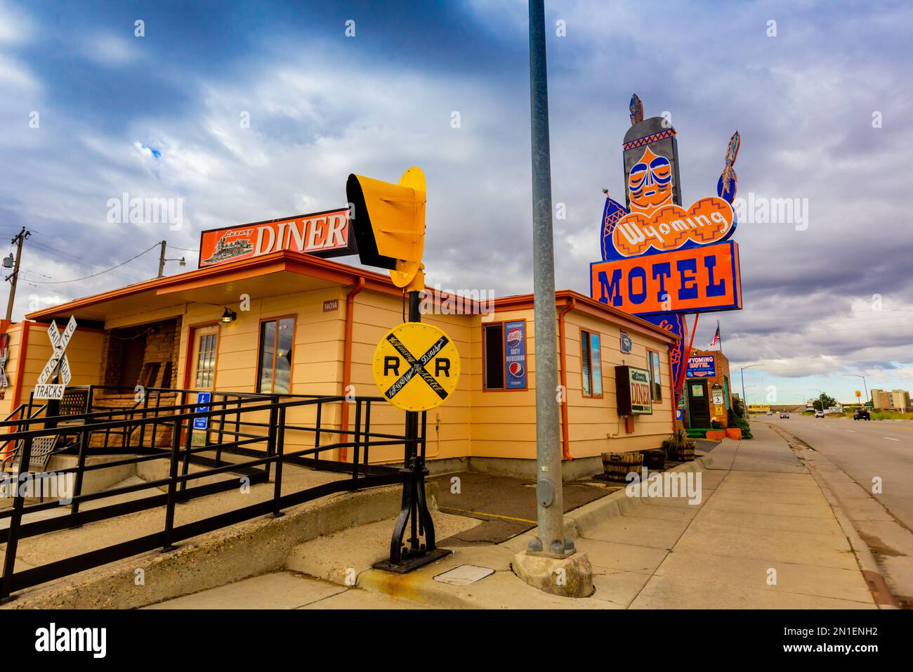 Wyoming Motel, Cheyenne, Wyoming, United States of America, North America Stock Photo