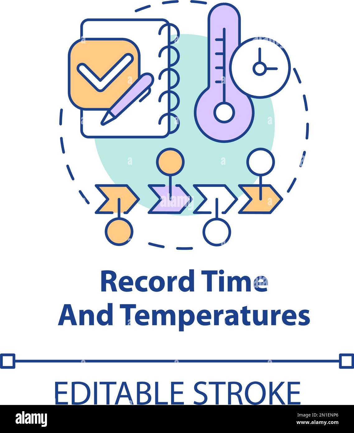 Record time and temperatures concept icon Stock Vector Image & Art Alamy