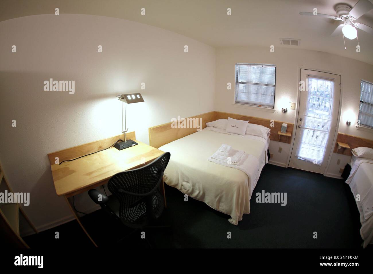 A typical room where gymnast stay while training at the Karolyi Ranch ...
