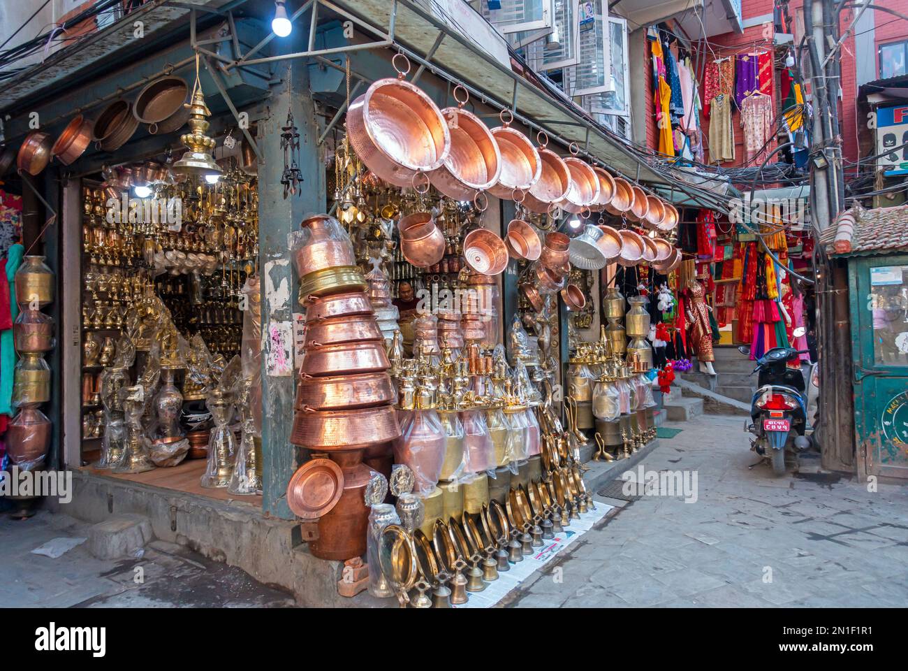 Asan Bazaar in Kathmandu market, Nepal - December 2022 Stock Photo