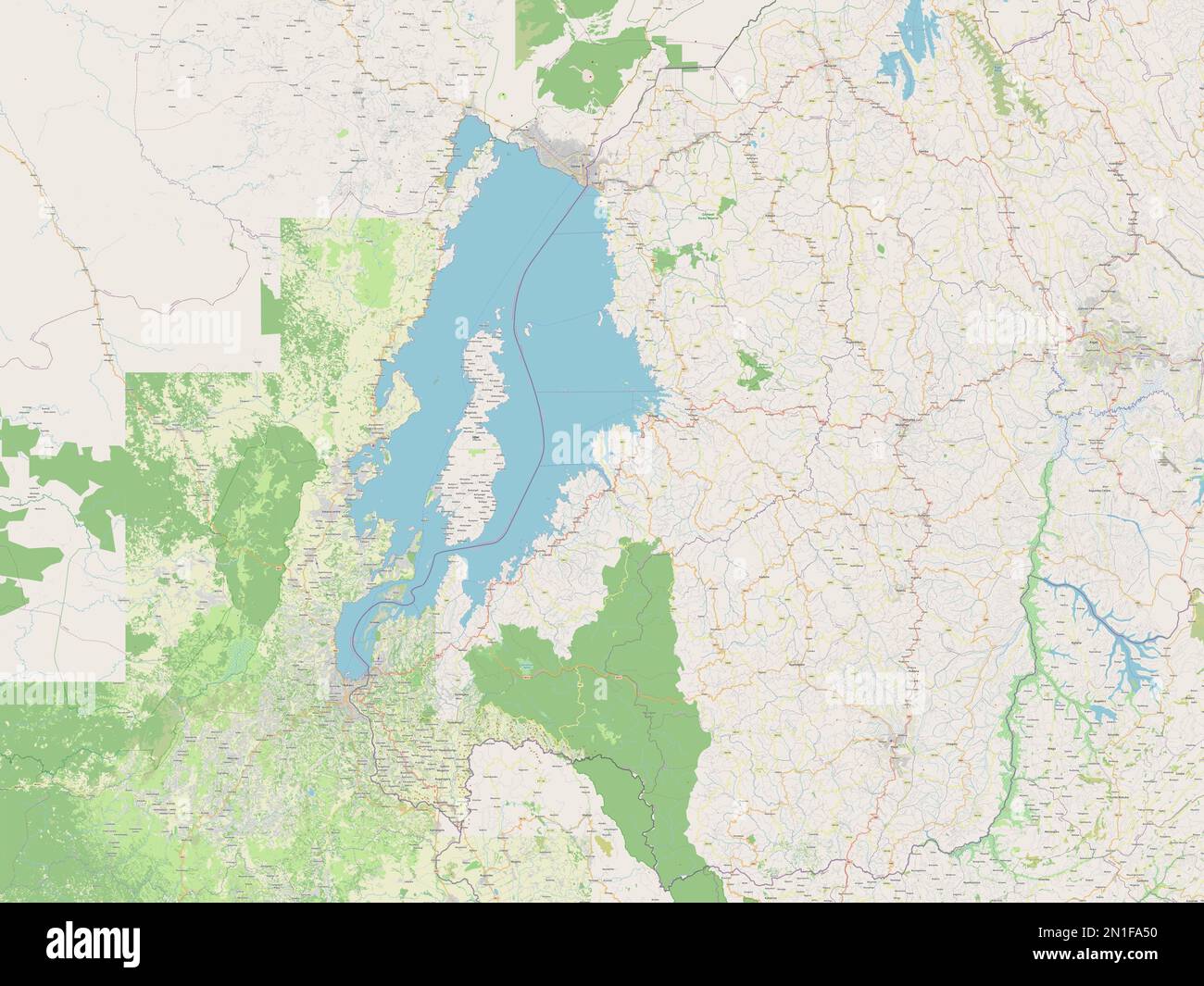 Kabeza Map Iburengerazuba, province of Rwanda. Open Street Map Stock Photo - Alamy