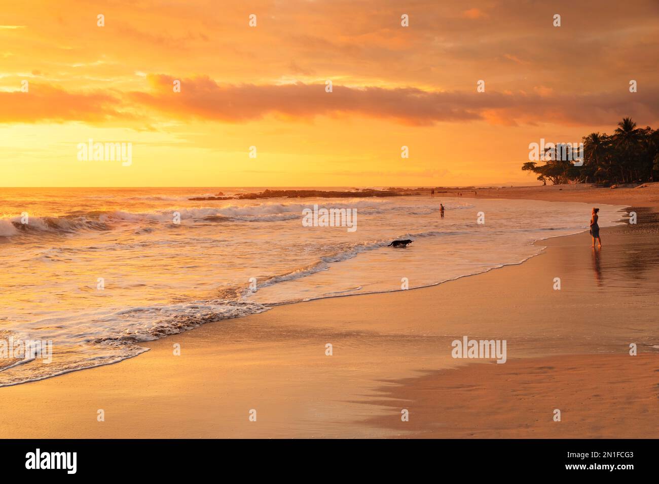 Playa Santa Teresa, Peninsula de Nicoya, Guanacaste, Costa Rica, Central America Stock Photo