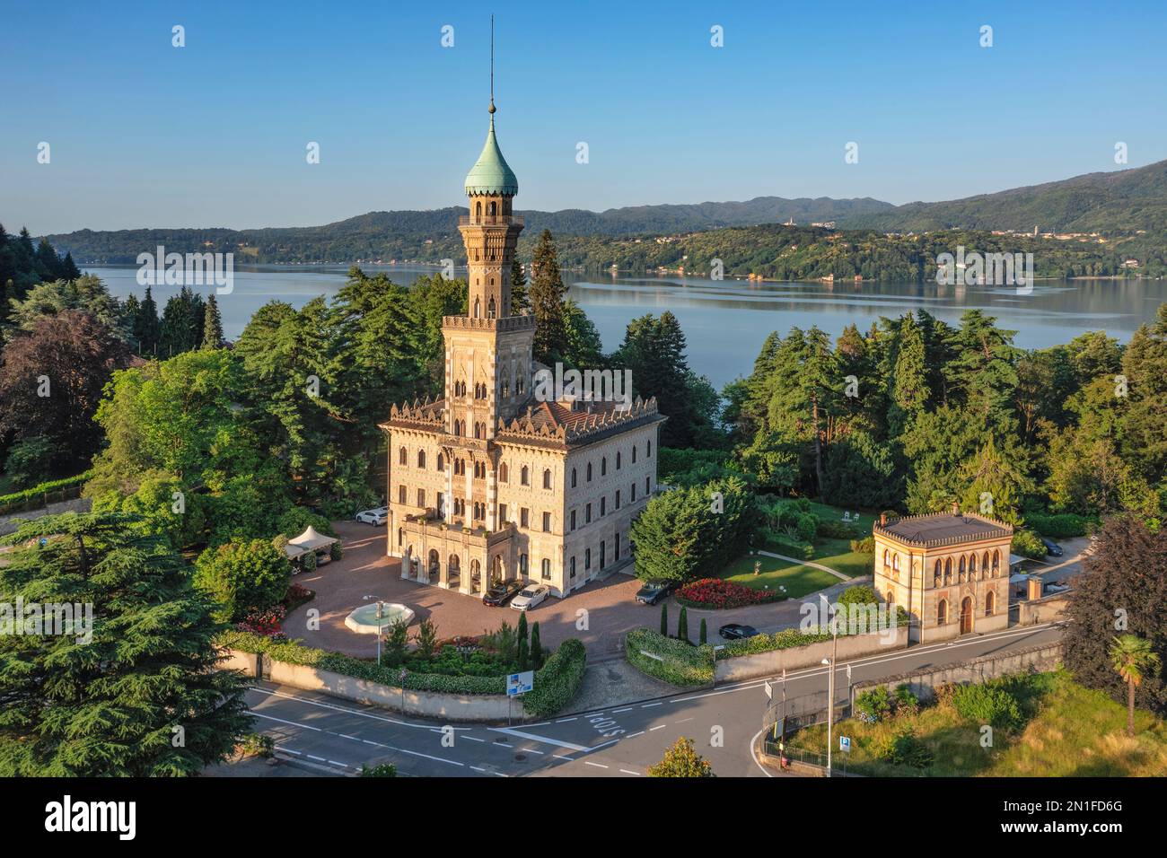 Villa Crespi, Orta San Giulio, Lake Orta (Lago d'Orta), Piedmont ...