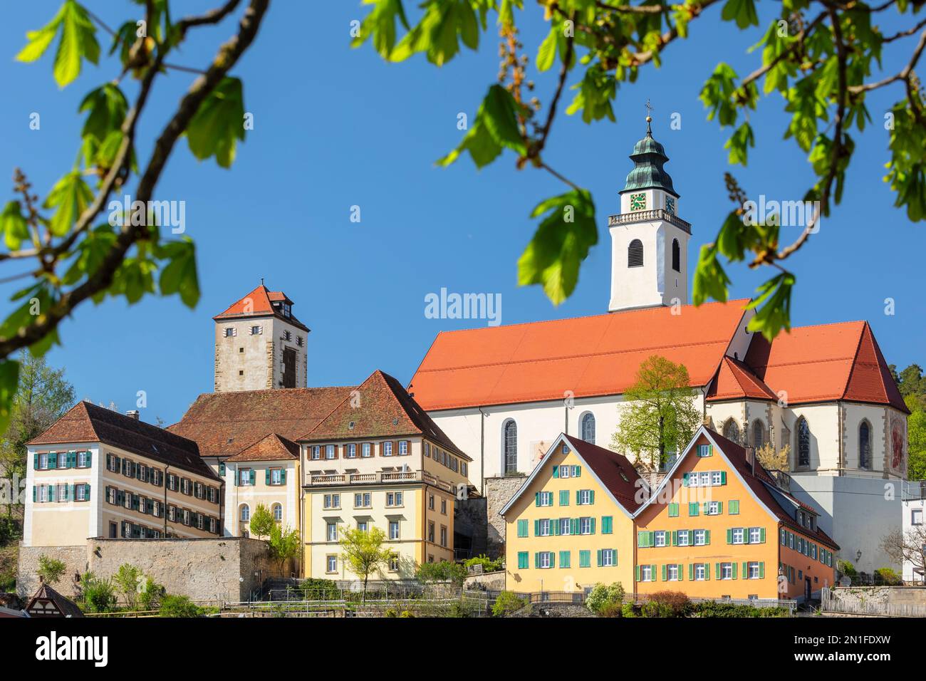 Dominican Monastery with Heilig Kreuz collegiate church, Horb am Neckar, Black Forest, Baden-Wurttemberg, Germany, Europe Stock Photo