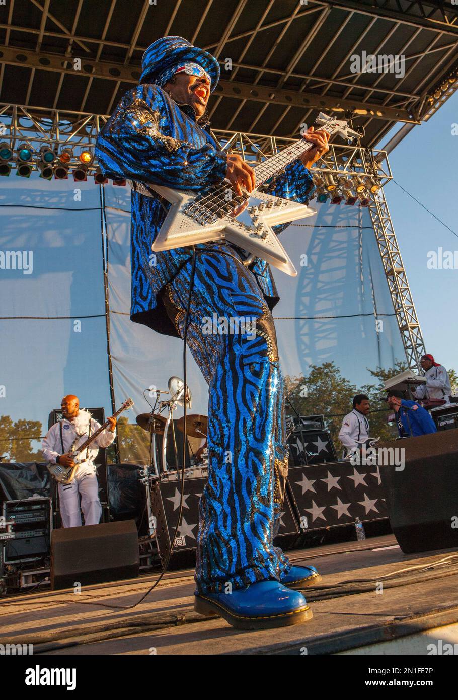 Bootsy Collins performs with the Bootsy Collins' Rubber Band at Riot Fest & Carnival in Douglas