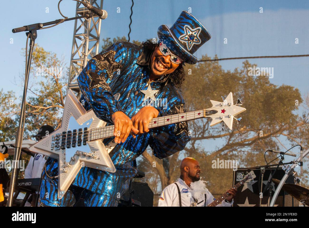 Bootsy Collins performs with the Bootsy Collins' Rubber Band at Riot Fest & Carnival in Douglas