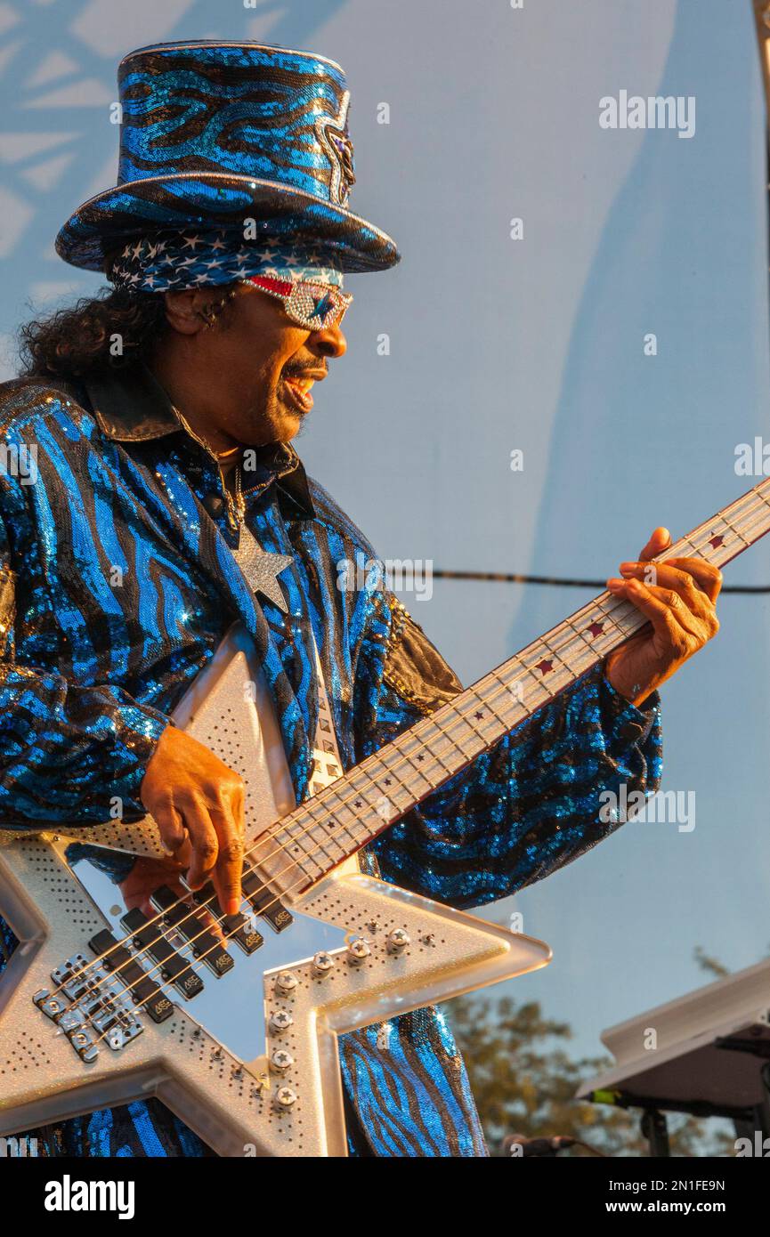 Bootsy Collins performs with the Bootsy Collins' Rubber Band at Riot Fest & Carnival in Douglas