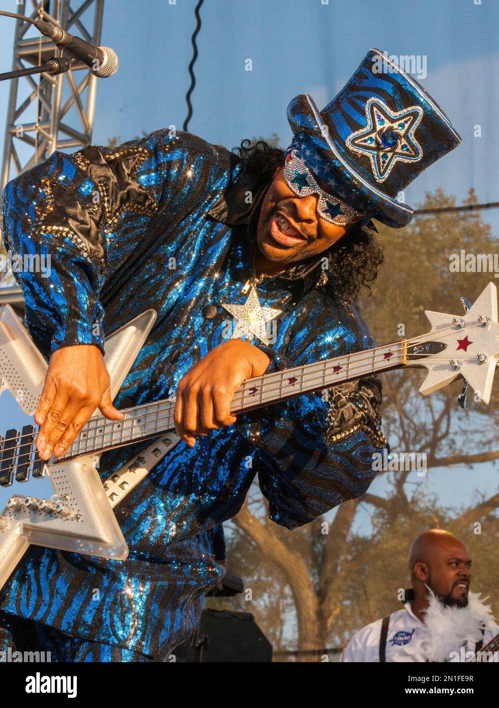 Bootsy Collins performs with the Bootsy Collins' Rubber Band at Riot Fest & Carnival in Douglas
