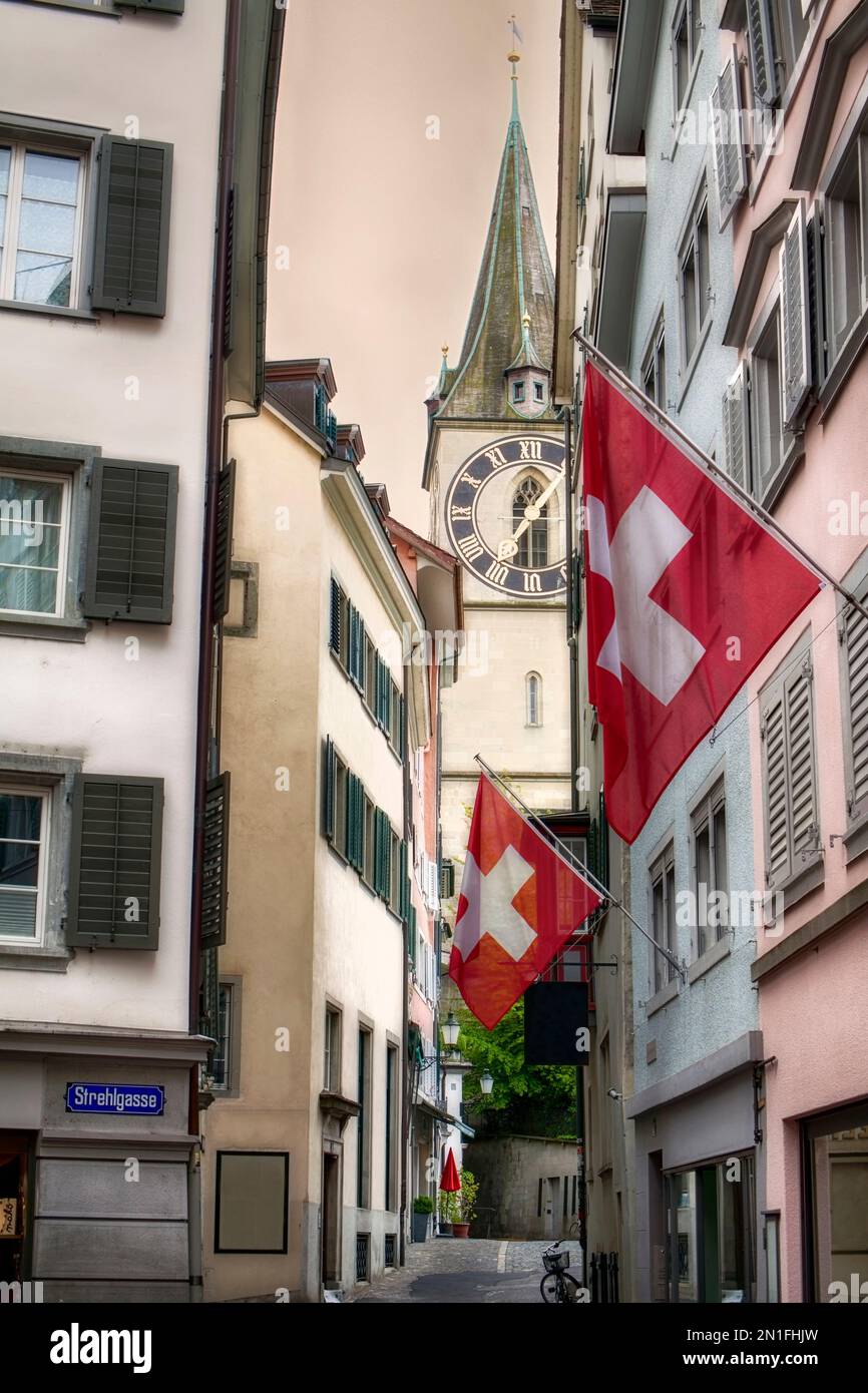 Street in Old Town Zurich, Switzerland Stock Photo - Alamy