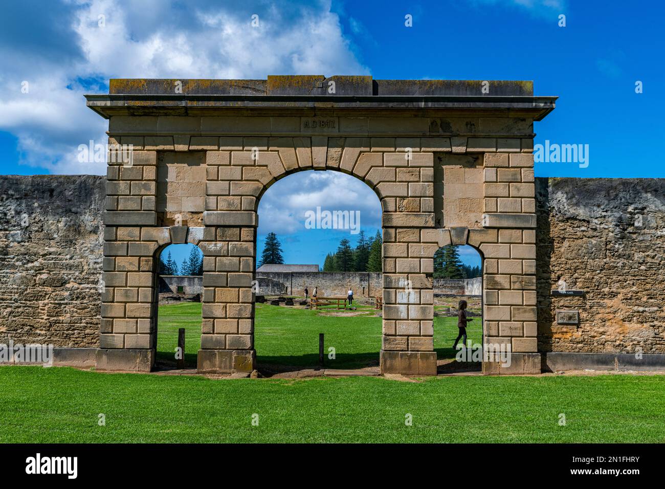 Old ruins, Kingston and Arthur's Vale Historic Area, UNESCO World Heritage Site, Norfolk Island, Australia, Pacific Stock Photo