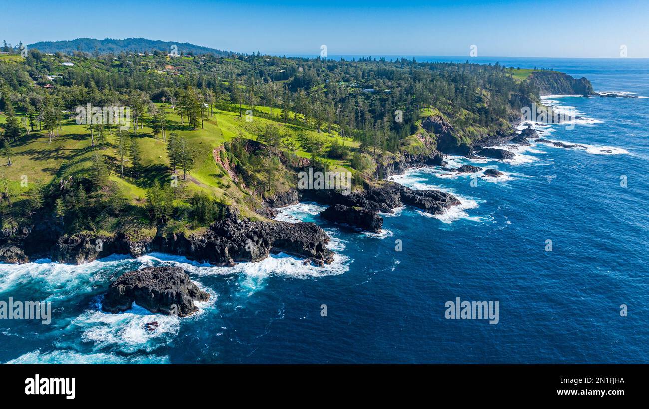 Aerial of Norfolk Island, Australia, Pacific Stock Photo Alamy