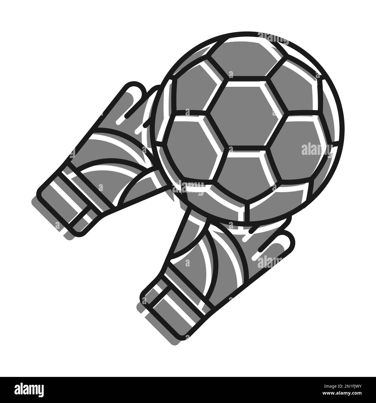 Goalie hands Stock Vector Images Alamy